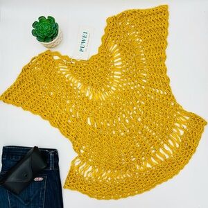 NWT knit mustard gold BEACH COVERUP TOP